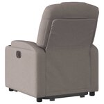 vidaXL Fauteuil inclinable taupe tissu