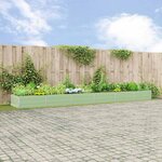 vidaXL Jardinière Vert pastel 195 x 100 x 45 cm Acier galvanisé