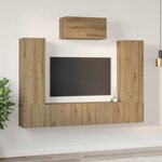 vidaXL Ensemble meuble TV 7 Pièces chêne artisanal 180 x 30 x 120 cm