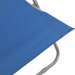 vidaXL Chaises de plage pliables lot de 2 Acier et tissu oxford Bleu