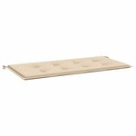 vidaXL Coussin de banc de jardin beige 120x50x4 cm tissu oxford
