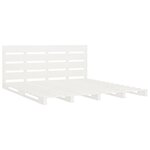 vidaXL Cadre de lit Blanc 140x200 cm Bois de pin massif