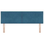 vidaXL Tête de lit en velours style blocs de diamants bleu nuit  160 cm.