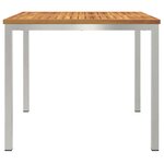vidaXL Table à manger d'extérieur 90x90x74 5 cm en bois massif