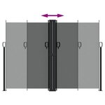 vidaXL Auvent latéral rétractable anthracite 180x1000 cm