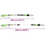 vidaXL Tronçonneuse électrique à perche télescopique 25 cm 710 W