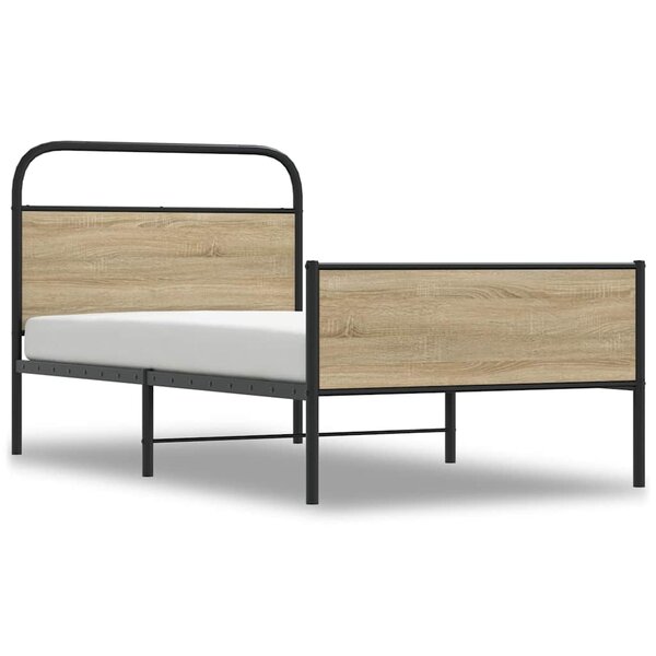 vidaXL Cadre de lit sans matelas 107x203 cm chêne sonoma