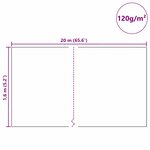 vidaXL Fleece de protection des plantes contre le gel Vert 20 x 1 6 m