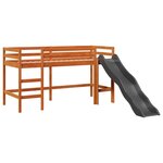 vidaXL Lit mezzanine enfants avec tour rose 90x190 cm bois pin massif