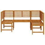 Set de banc de jardin 3 pièces en bois massif d'acacia vidaXL