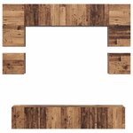 vidaXL Ensemble meuble TV 8 Pièces Bois ancien 80 x 30 x 30 cm