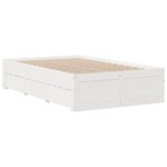 vidaXL Cadre de lit sans matelas avec tiroirs 135x190 cm bois de pin