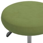 vidaXL Chaise pivotante de bureau Vert clair Velours