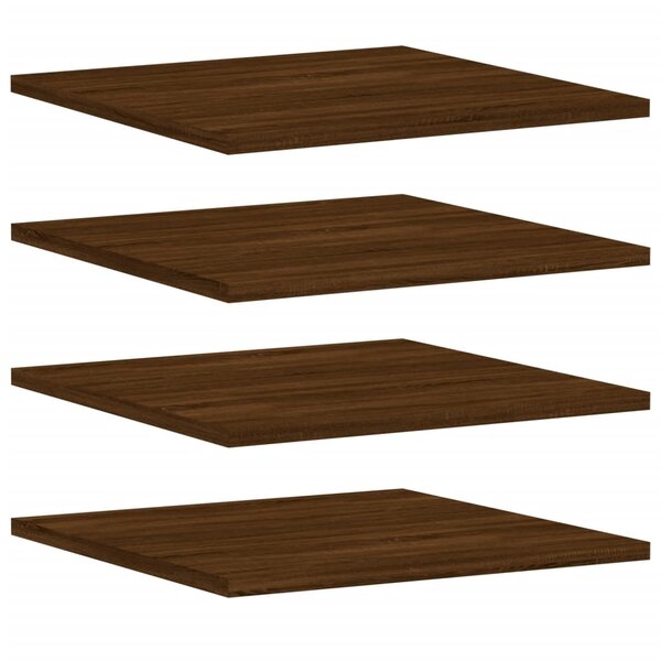 vidaXL Étagères murales 4 Pièces chêne marron 40x50x1 5cm bois ingénierie
