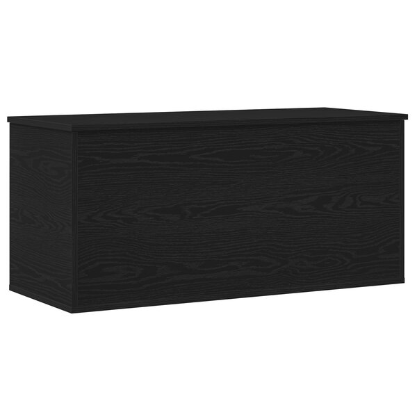 Coffre de rangement vidaXL avec couvercle Chêne noir 100x42x46 cm Bois d'ingénierie