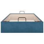 vidaXL Cadre de lit ottoman sans matelas bleu foncé 90x190 cm velours