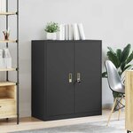 vidaXL Armoire de rangement Noir 90 x 40 x 105 cm Acier