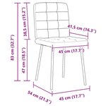 vidaXL Chaises à manger lot de 2 Gris foncé Velours