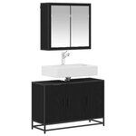 vidaXL Ensemble de mobilier de salle de bain 2 Pièces Chêne noir