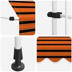 vidaXL Auvent manuel rétractable 150 cm Orange et marron