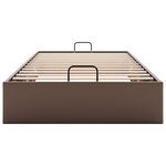 vidaXL Cadre de lit ottoman sans matelas marron 100x200 cm similicuir