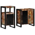 vidaXL Ensemble de mobilier de salle de bain avec étagère 2 Pièces