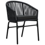 vidaXL Ensemble de salle à manger de jardin 5 pièces en rattan noir
