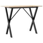 vidaXL Table à manger cadre en X 100x50x75 cm bois de pin massif acier