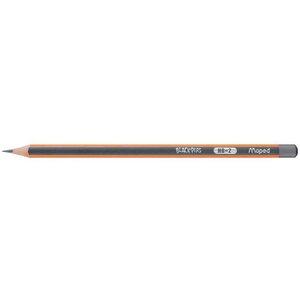 Boite de 12 crayons à papier black'peps bout gomme hb maped
