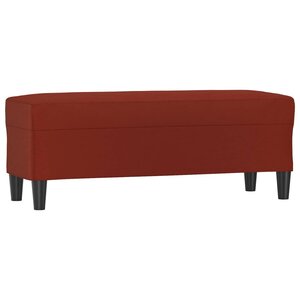 Banc banquette rouge bordeau x 100 x 35 x 41 cm similicuir 02_0010686