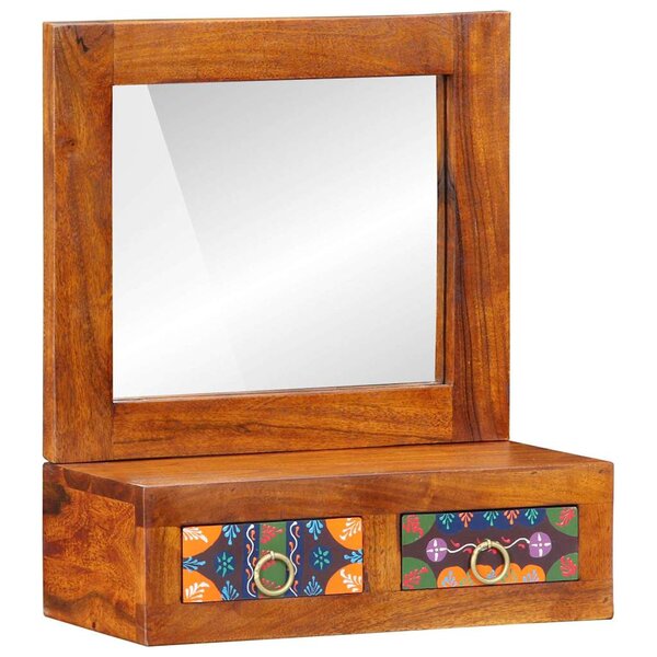 vidaXL Meuble mural Marron 40 x 20 x 50 cm Bois d'Acacia Massif