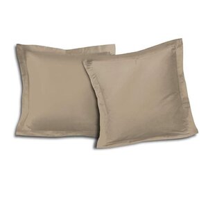 2 Taies d'Oreillers 100 coton 63 x 63 cm - Beige