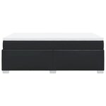 vidaXL Sommier à lattes de lit avec matelas noir 120x190 cm similicuir