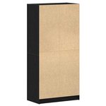 vidaXL Haut Armoire Noir 68 x 37 x 142 cm Bois d'ingénierie