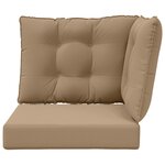 vidaXL Coussin de canapé d'extérieur 3 Pièces Taupe Polyester