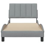 vidaXL Cadre de lit sans matelas Hanko gris clair 80x200 cm tissu