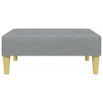 vidaXL Canapé-lit à 2 places avec repose-pied gris clair tissu