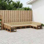 vidaXL Ensemble de canapés d'extérieur 10 Pièces Naturel et Beige