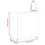 vidaXL Housse pour mobilier d'extérieur Noir 116 x 100 x 120 cm 210D