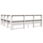 vidaXL Lit bibliothèque sans matelas blanc 180x200 cm bois pin massif