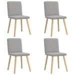 vidaXL Chaises à manger lot de 4 gris nuage tissu