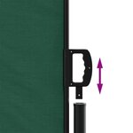 vidaXL Auvent latéral rétractable vert foncé 180x300 cm