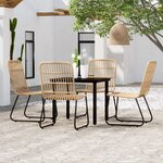 vidaXL Ensemble à manger de jardin 5 Pièces Chêne