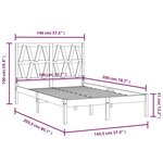vidaXL Cadre de lit Bois de pin massif 140x200 cm