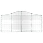 vidaXL Paniers à gabions arqués 4 Pièces 200x30x80/100 cm Fer galvanisé