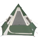 vidaXL Tente de camping tipi 7 personnes vert imperméable