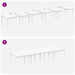 vidaXL Ensemble de salle à manger pour jardin 13 Pièces Blanc Poly rotin