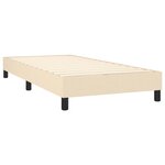 vidaXL Sommier à lattes de lit avec matelas LED Crème 90x200 cm Tissu