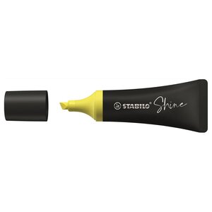 Surligneur shine pointe biseautée jaune stabilo