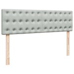 vidaXL Cadre de lit ottoman avec matelas gris clair 140x200 cm velours